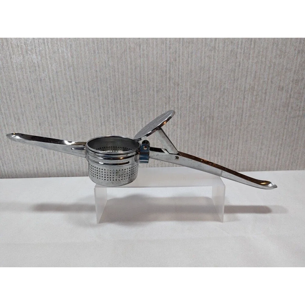 POTATO MASHER RICER - STAINLESS STEEL - FRUIT PRESS JUICER EXCELLENT Condition